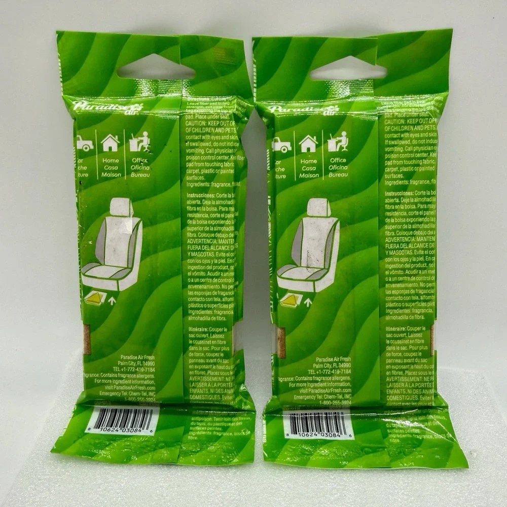 Paradise Super Organic Tropic Twist Scent Air Freshener Fragrance Stone Lot Of 2